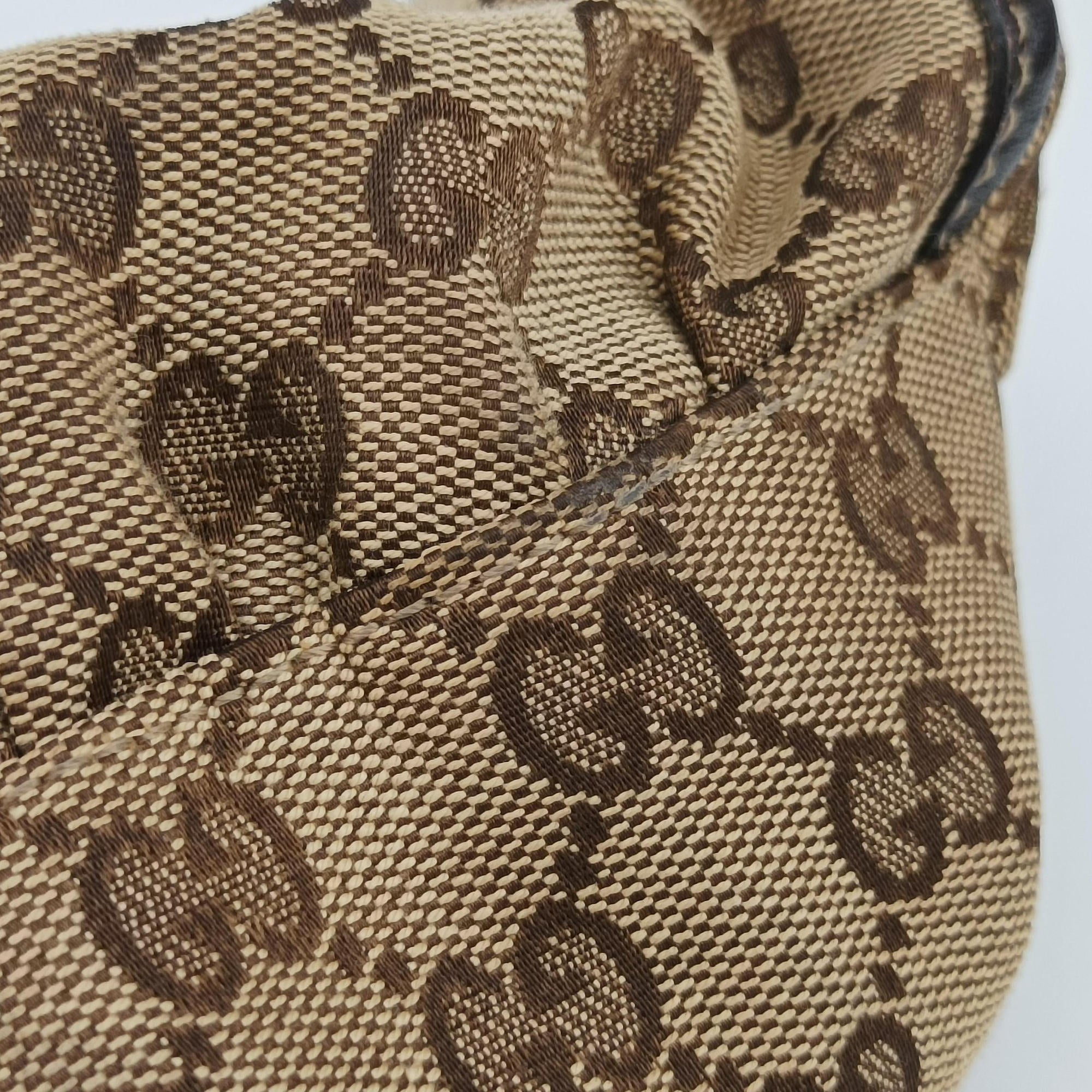 Pre-owned Gucci Abbey D-ring Hobo Brown Leather×canvas 190525 shoulderbag | stylenewstar