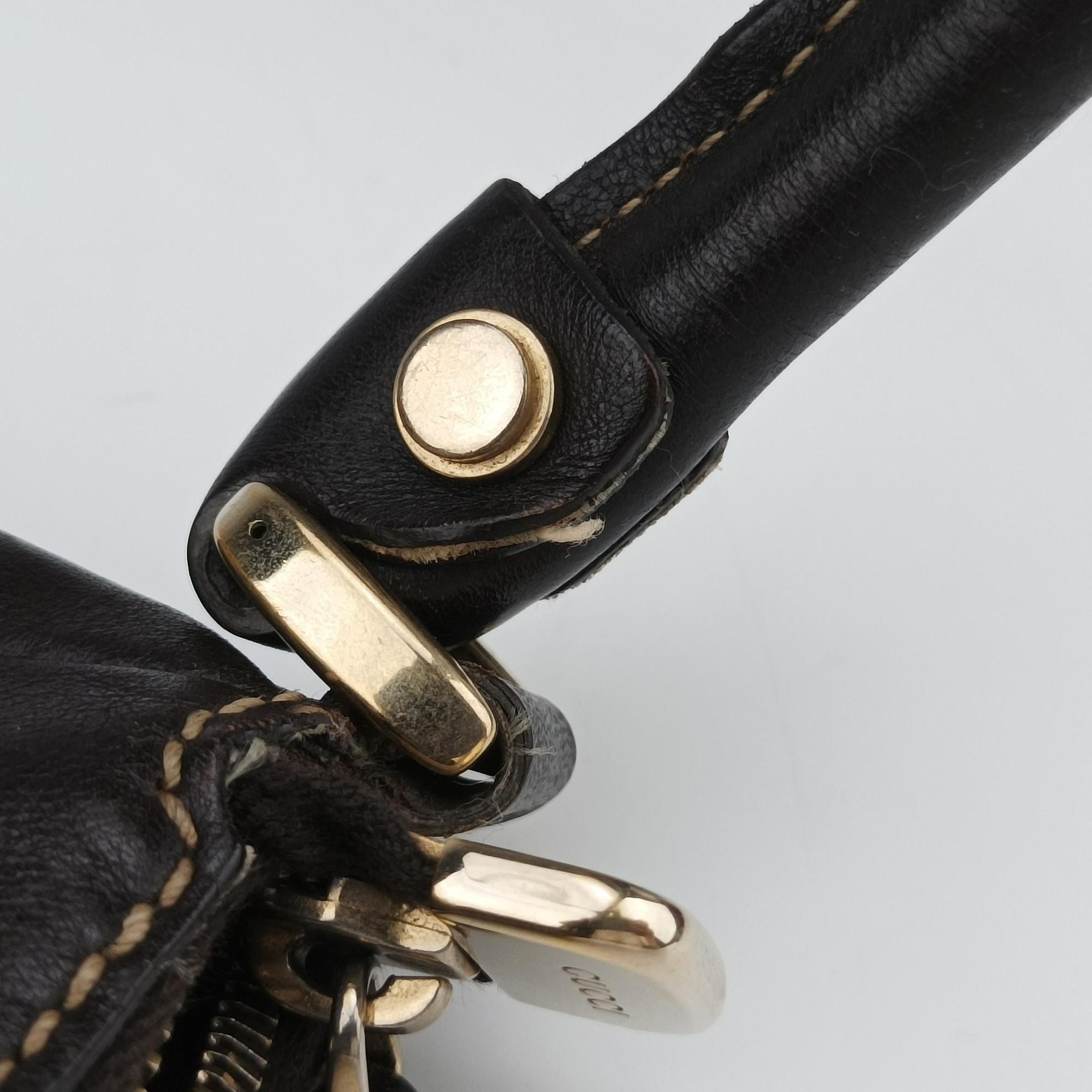 Pre-owned Gucci Abbey D-ring Hobo Brown Leather×canvas 190525 shoulderbag | stylenewstar