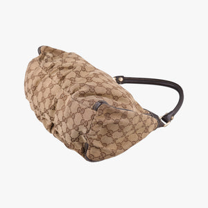 Pre-owned Gucci Abbey D-ring Hobo Brown Leather×canvas 190525 shoulderbag | stylenewstar