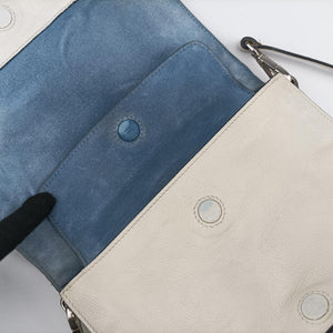 Vintage Prada Etiquette White Leather 1BD082 shoulderbag | stylenewstar