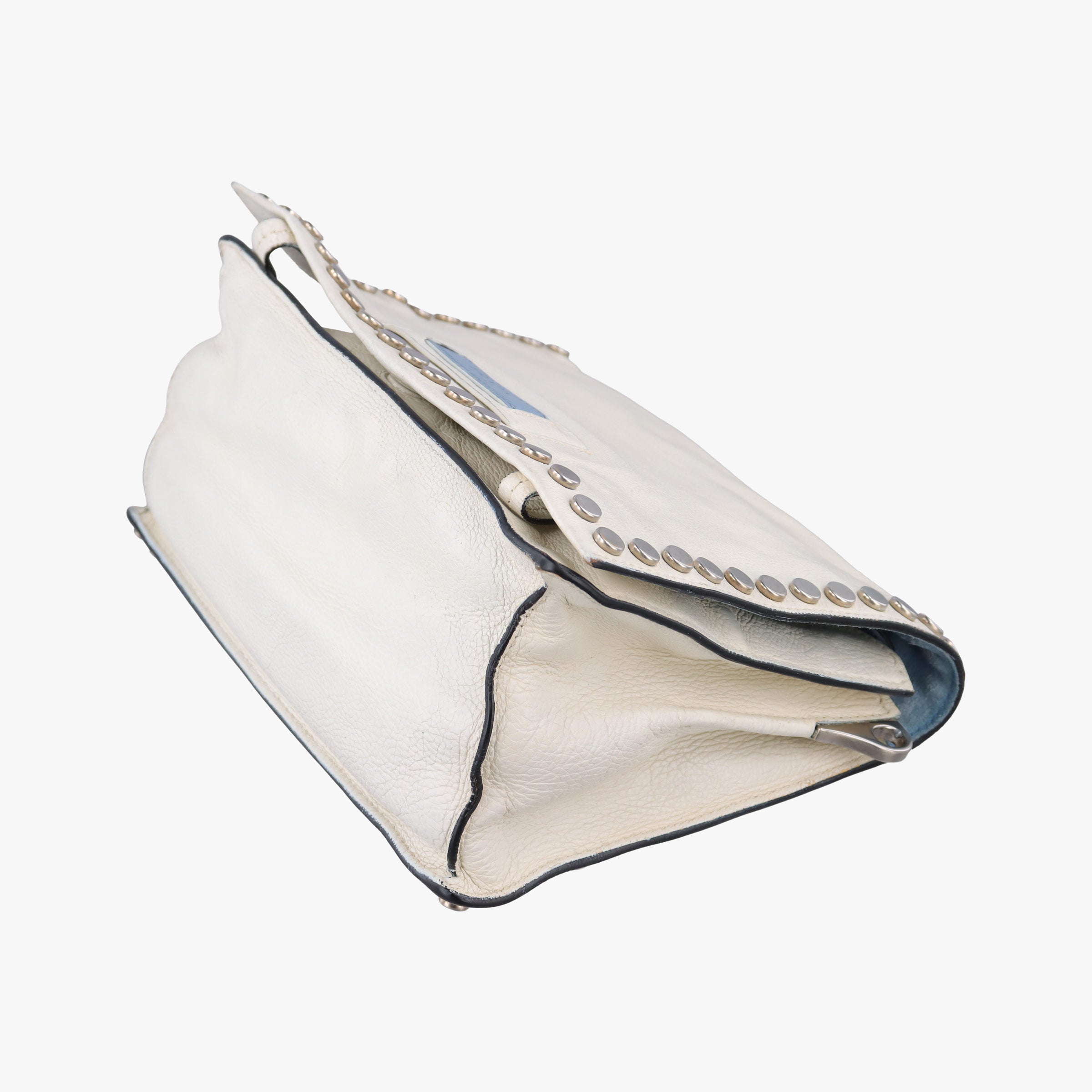 Vintage Prada Etiquette White Leather 1BD082 shoulderbag | stylenewstar