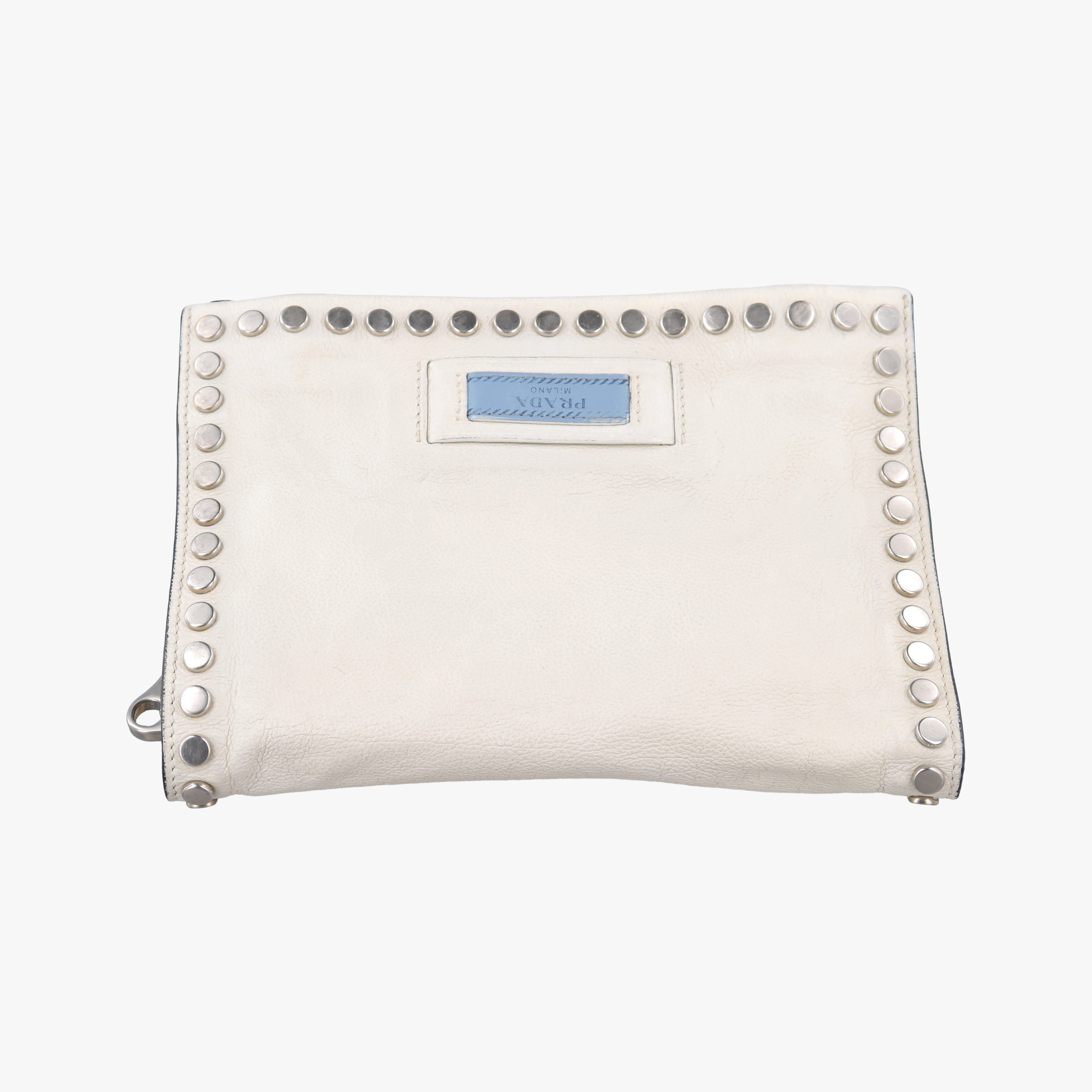 Vintage Prada Etiquette White Leather 1BD082 shoulderbag | stylenewstar
