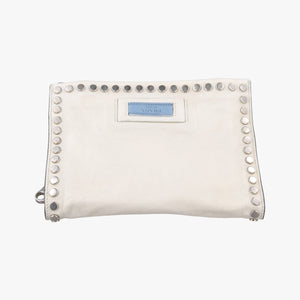 Vintage Prada Etiquette White Leather 1BD082 shoulderbag | stylenewstar