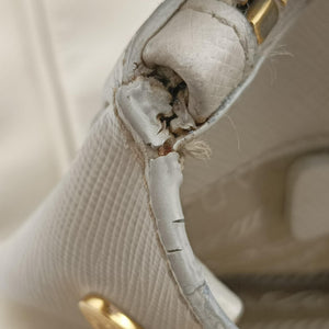 Vintage Prada Galleria White SAFFIANO Leather BN1801 shoulderbag | stylenewstar