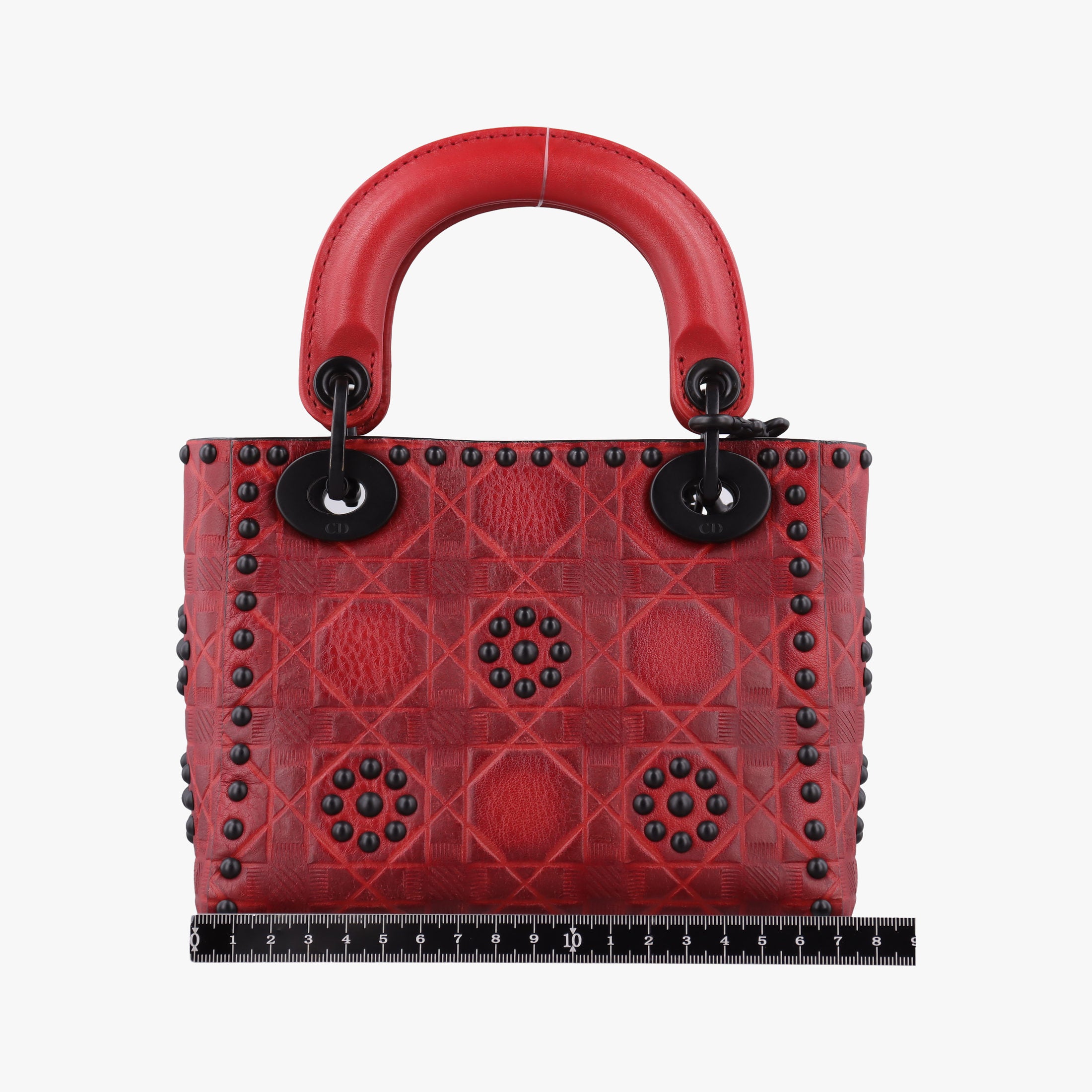 Pre-owned Christian Dior Lady Dior Red Leather  shoulderbag | stylenewstar