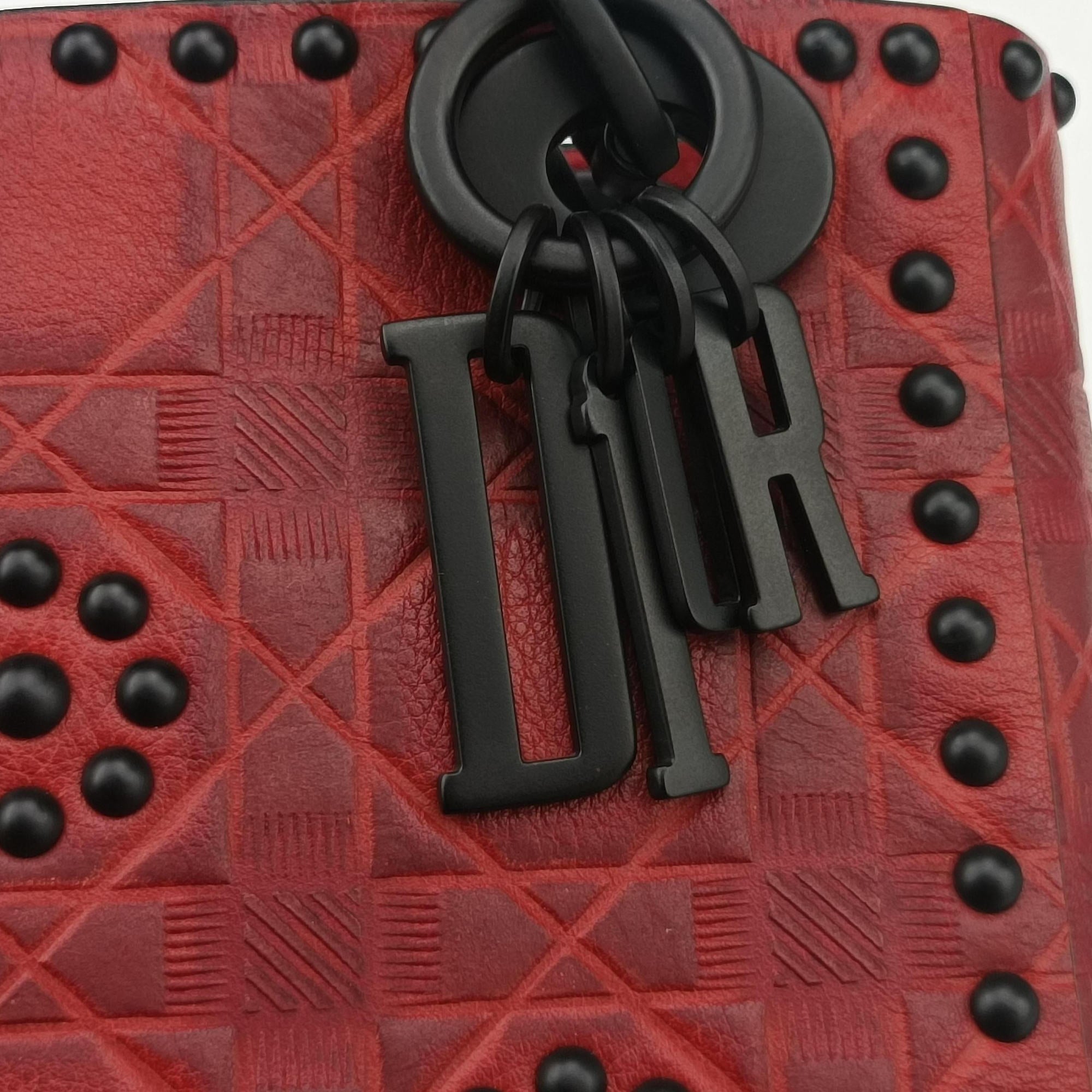 Pre-owned Christian Dior Lady Dior Red Leather  shoulderbag | stylenewstar