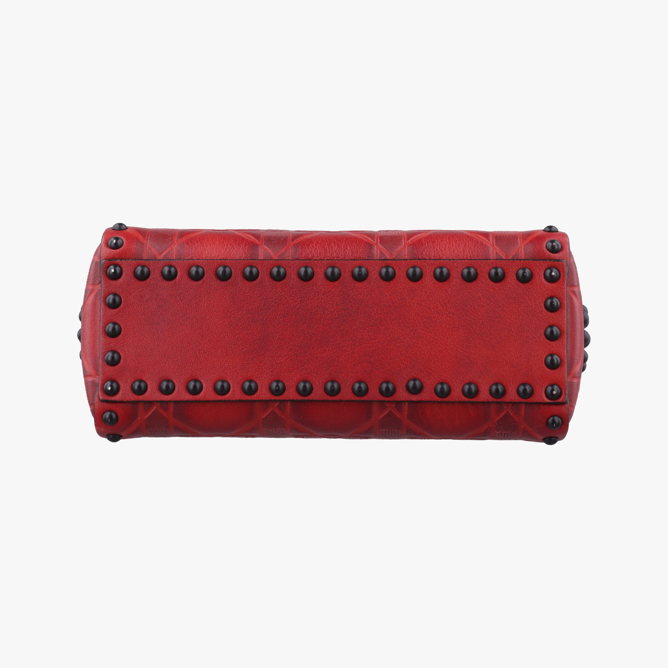 Pre-owned Christian Dior Lady Dior Red Leather  shoulderbag | stylenewstar
