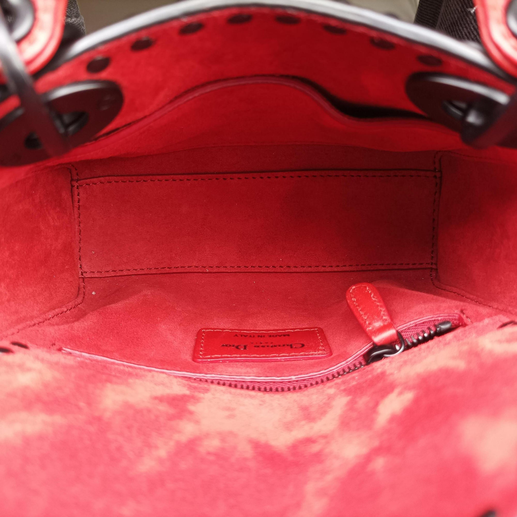 Pre-owned Christian Dior Lady Dior Red Leather  shoulderbag | stylenewstar