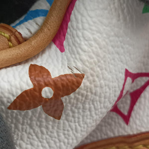 Pre-owned Louis Vuitton CLAUDIA white Monogram Multicolor M40193 handbag | stylenewstar
