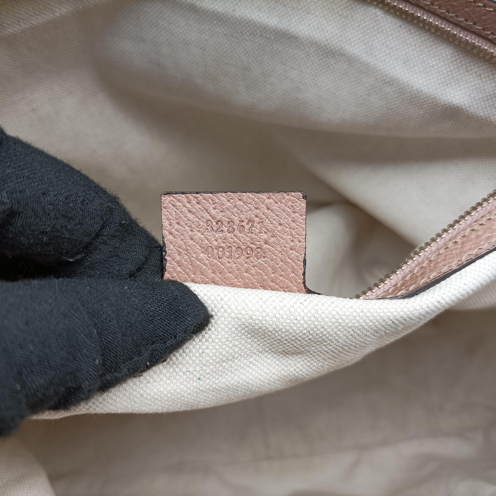 Secondhand Gucci Bree Beige×pink Canvas×Leather 323671 handbag | stylenewstar