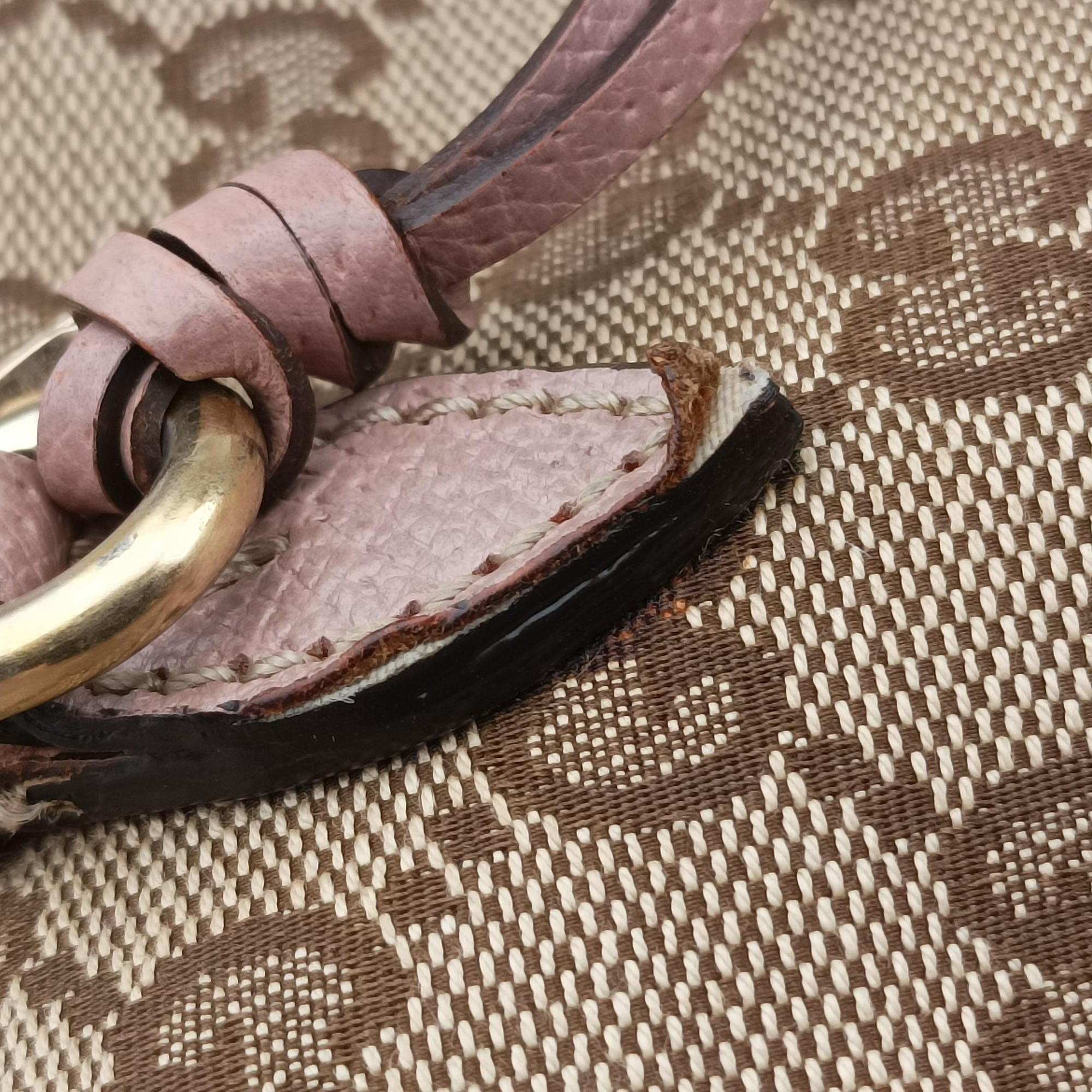 Secondhand Gucci Bree Beige×pink Canvas×Leather 323671 handbag | stylenewstar