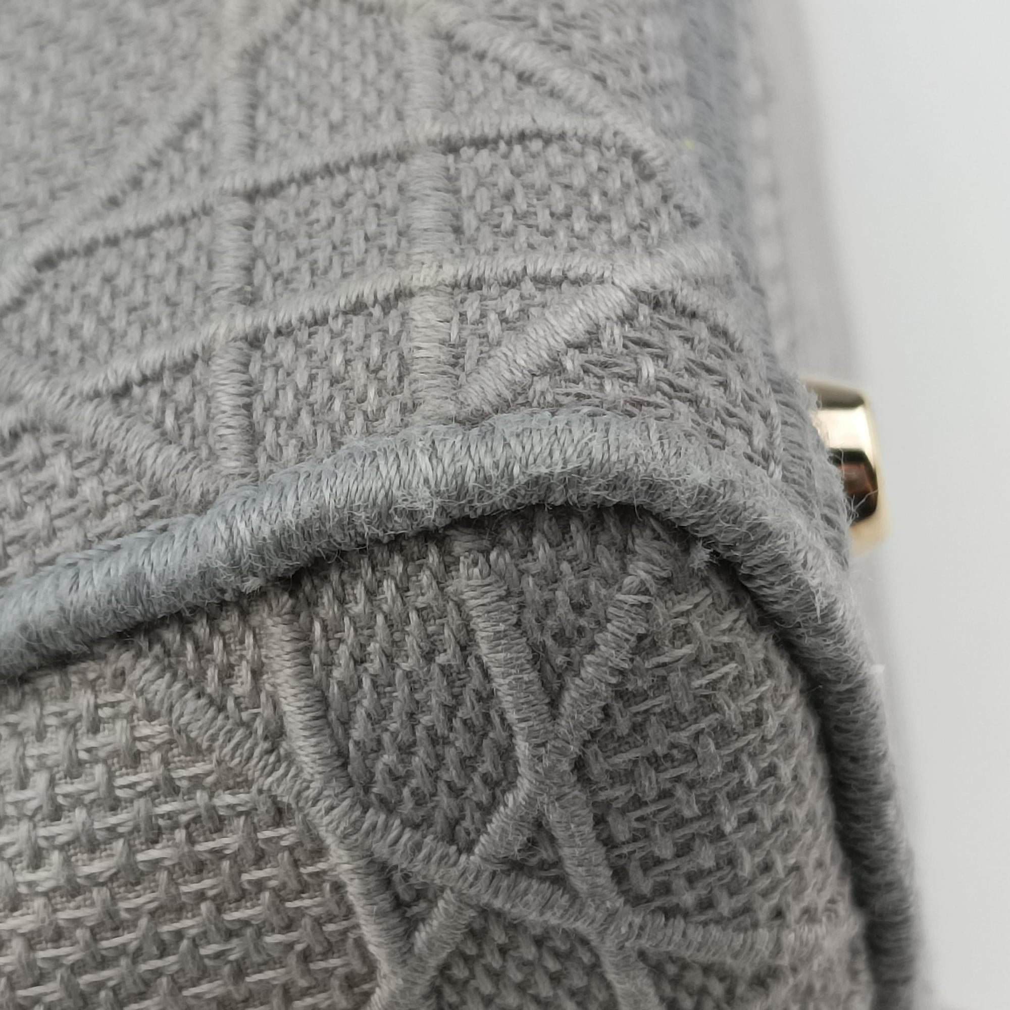 Vintage Christian Dior Lady Dior D-lite Grey Jacquard  shoulderbag | stylenewstar