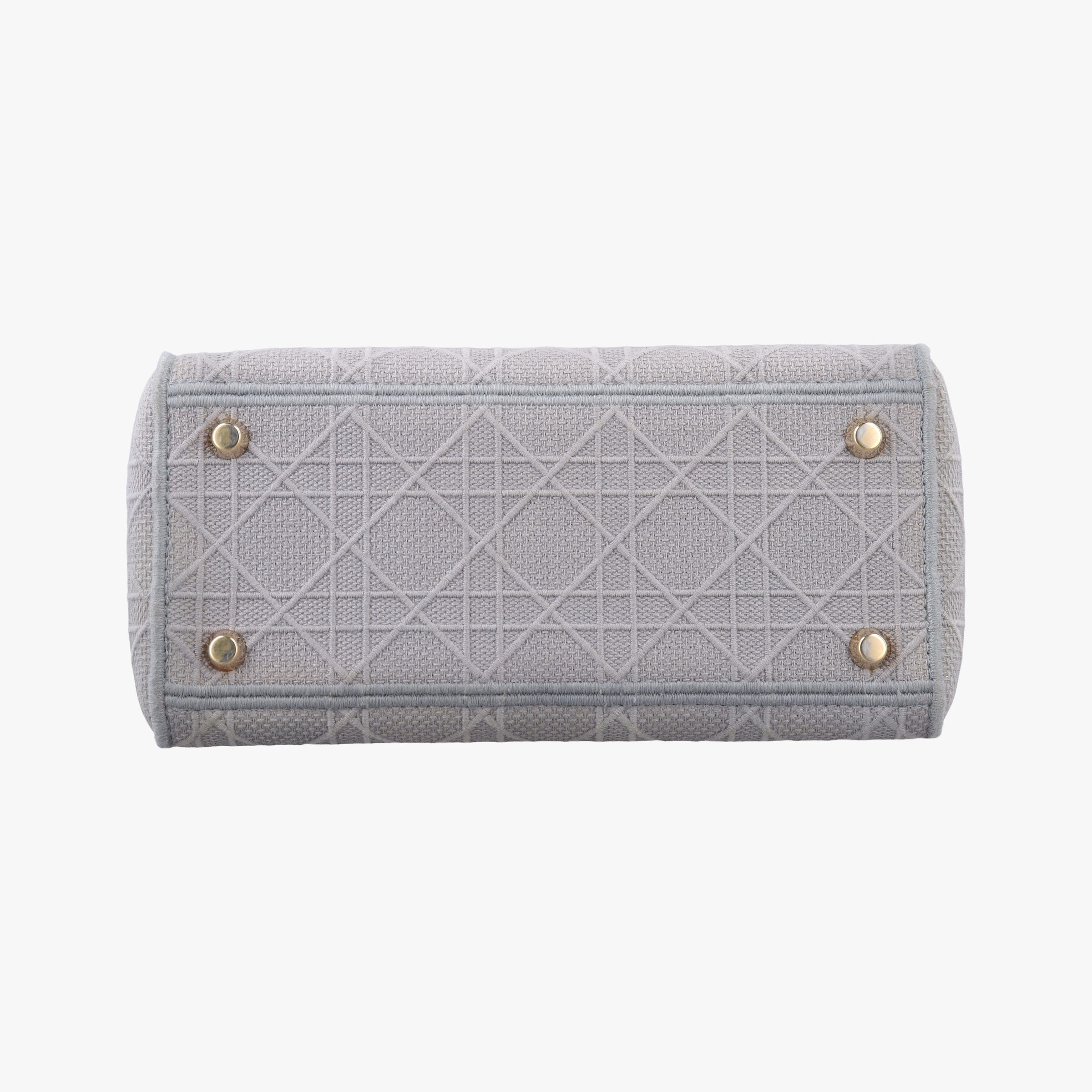 Vintage Christian Dior Lady Dior D-lite Grey Jacquard  shoulderbag | stylenewstar