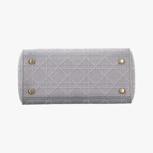 Vintage Christian Dior Lady Dior D-lite Grey Jacquard  shoulderbag | stylenewstar