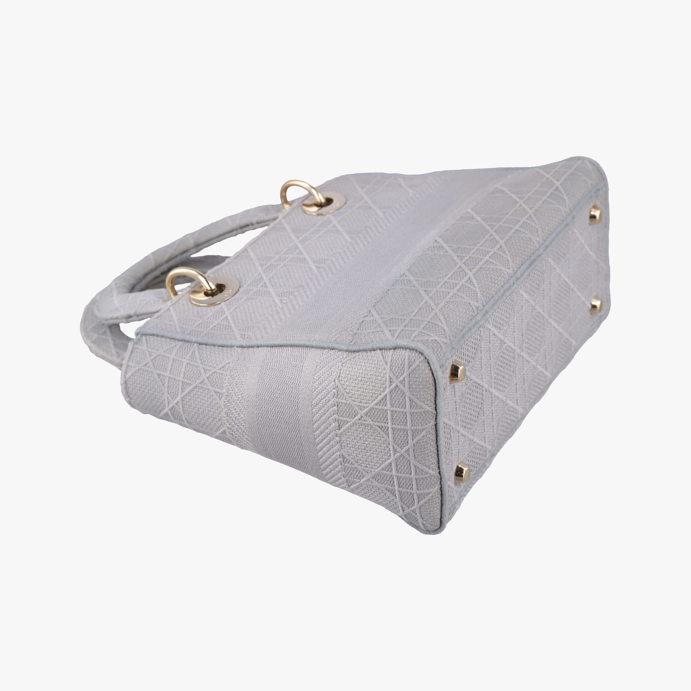 Vintage Christian Dior Lady Dior D-lite Grey Jacquard  shoulderbag | stylenewstar