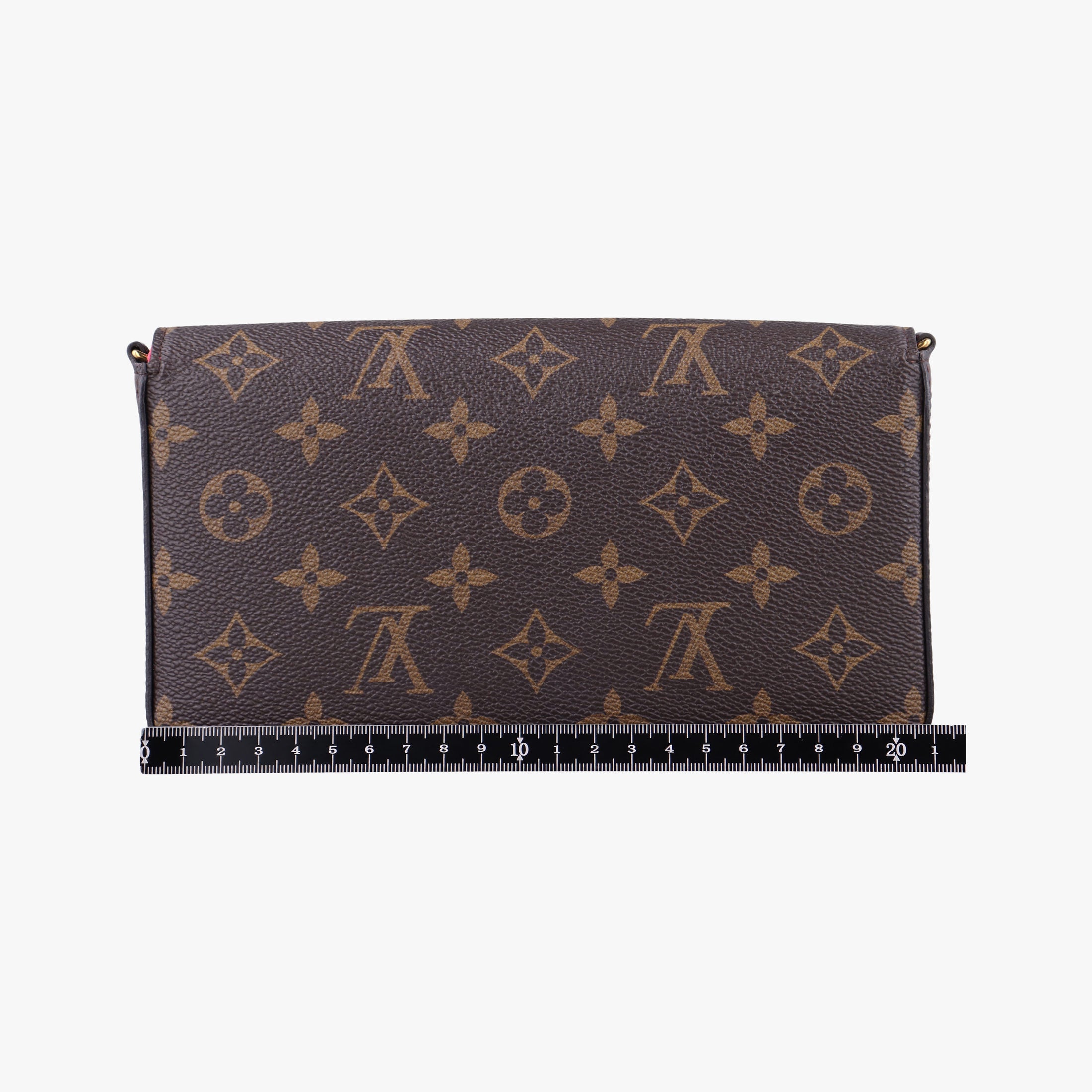 Pre-owned Louis Vuitton Love Lock Pochette Felicie Brown Monogram × Fuchsia Monogram PVC Coated Canvas M63999 shoulderbag | stylenewstar