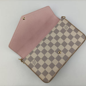 Pre-owned Louis Vuitton Pochette Felicie Azur Damier Canvas N63106 shoulderbag | stylenewstar