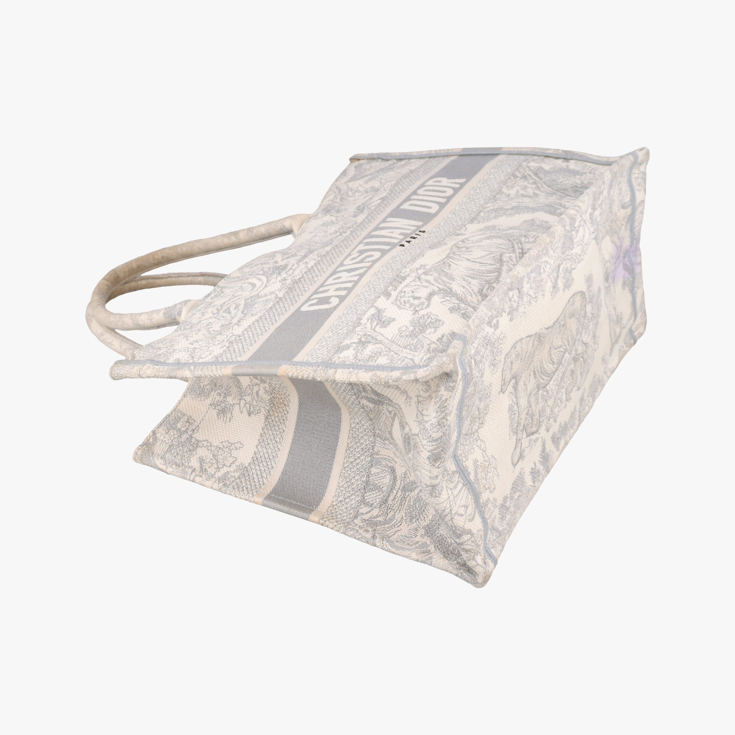 Pre-owned Christian Dior Toile de Jouy Grey canvas  handbag | stylenewstar