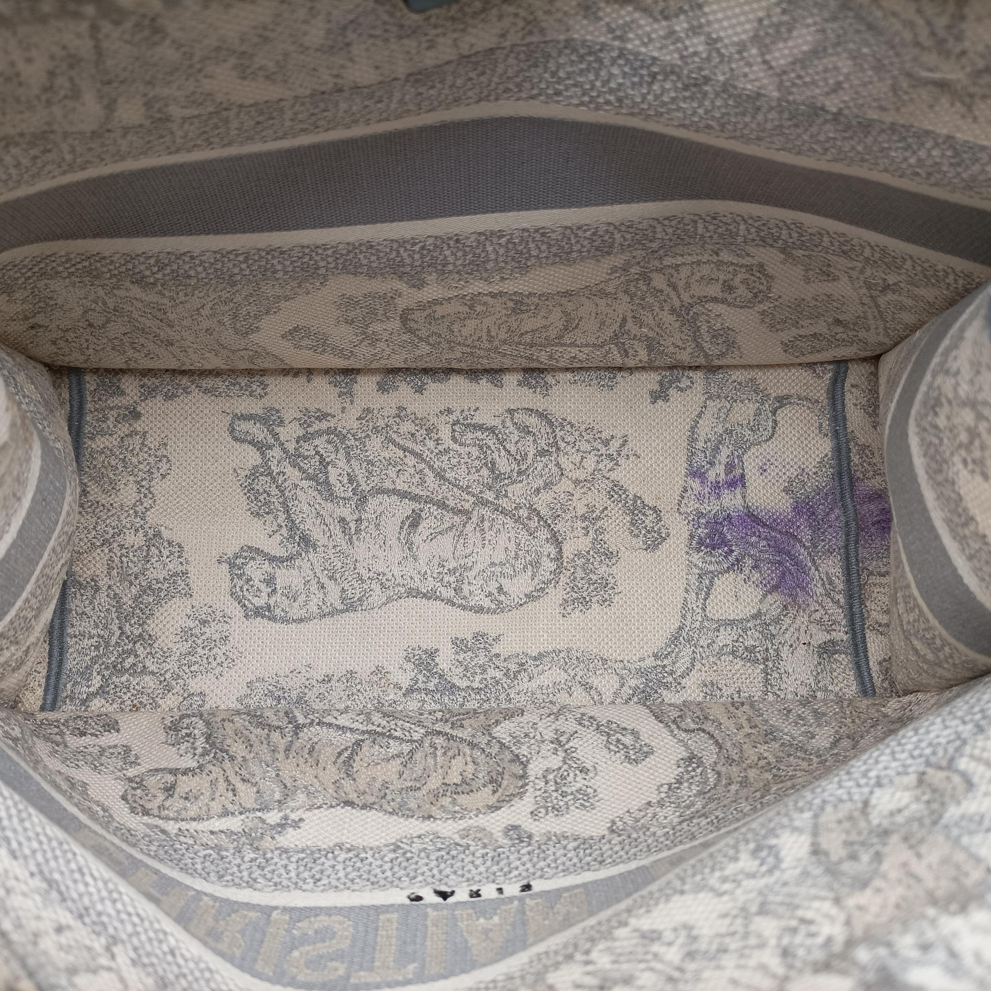 Pre-owned Christian Dior Toile de Jouy Grey canvas  handbag | stylenewstar