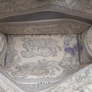 Pre-owned Christian Dior Toile de Jouy Grey canvas  handbag | stylenewstar