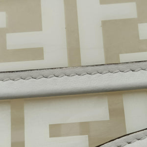 Pre-owned Fendi Runaway Shopper White PVC coated canvas 8BH360 shoulderbag | stylenewstar