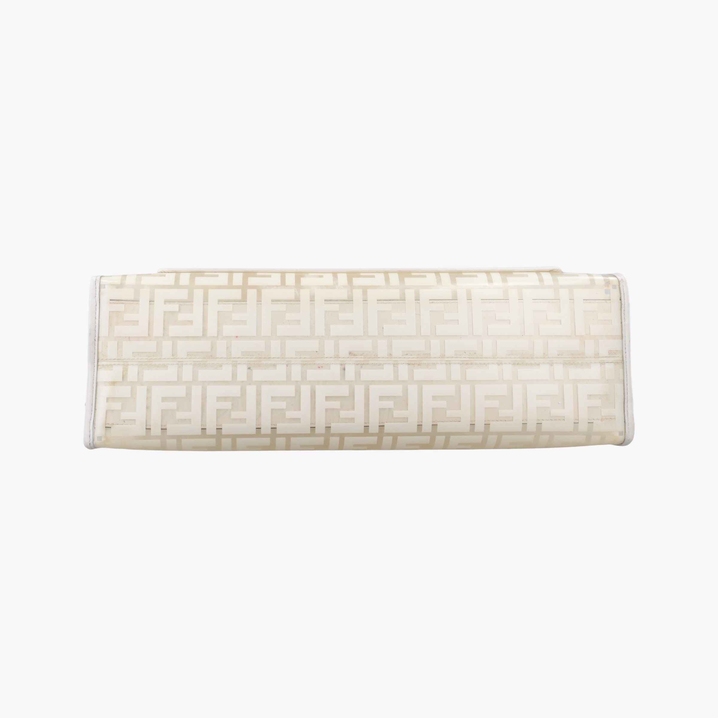 Pre-owned Fendi Runaway Shopper White PVC coated canvas 8BH360 shoulderbag | stylenewstar