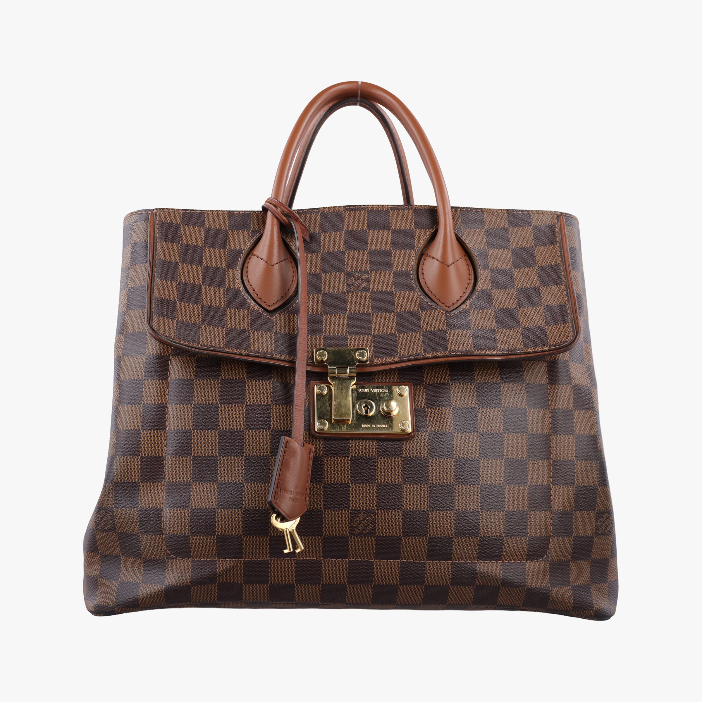 Pre-owned Louis Vuitton Ascot EBENE Damier canvas N41273 handbag | stylenewstar