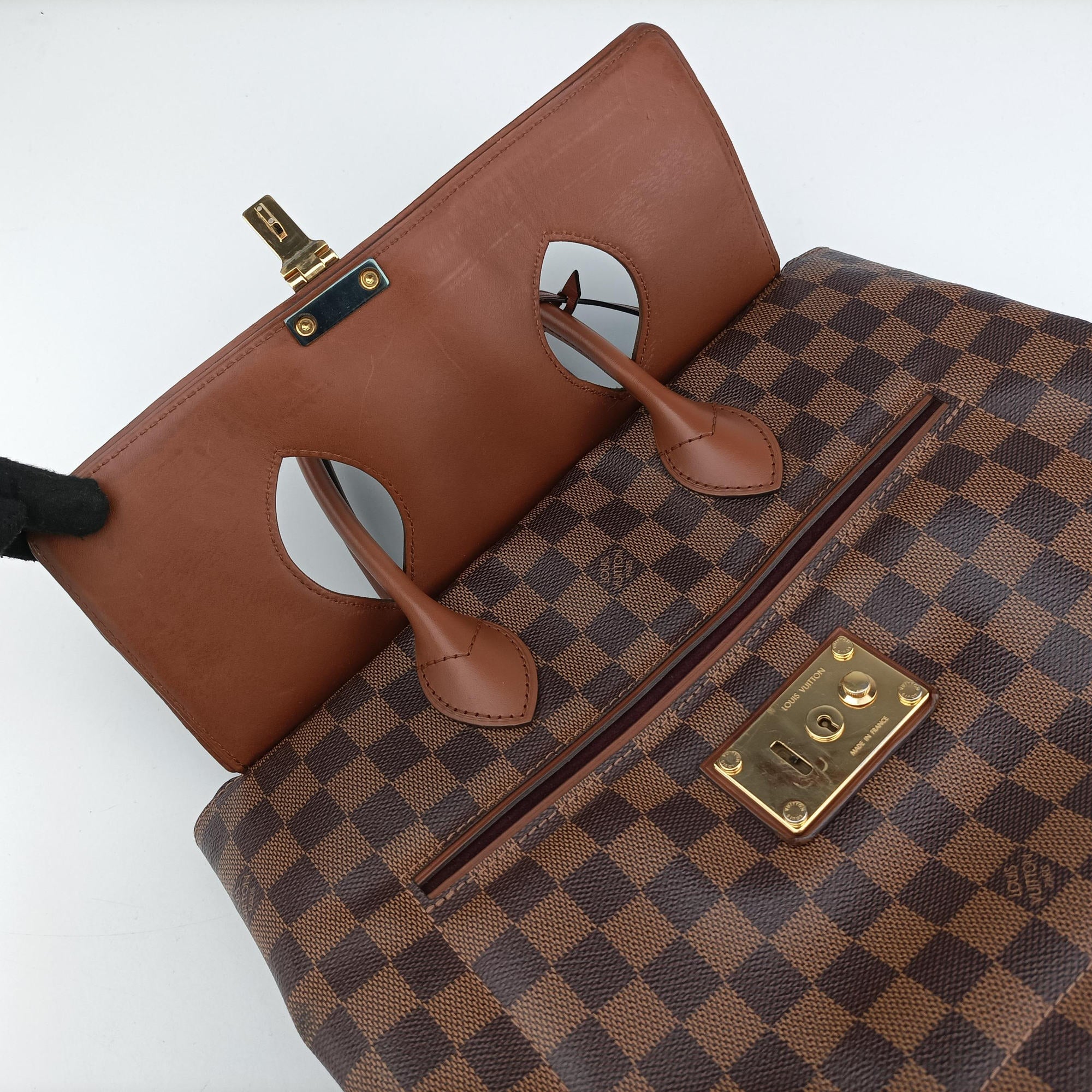 Pre-owned Louis Vuitton Ascot EBENE Damier canvas N41273 handbag | stylenewstar