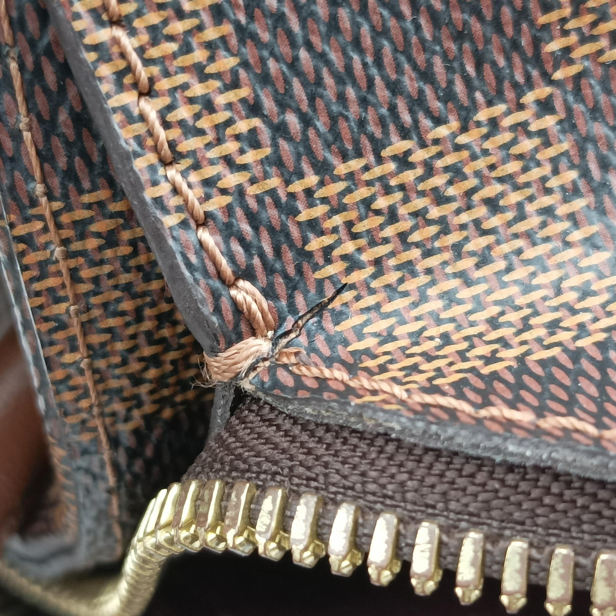 Pre-owned Louis Vuitton Ascot EBENE Damier canvas N41273 handbag | stylenewstar