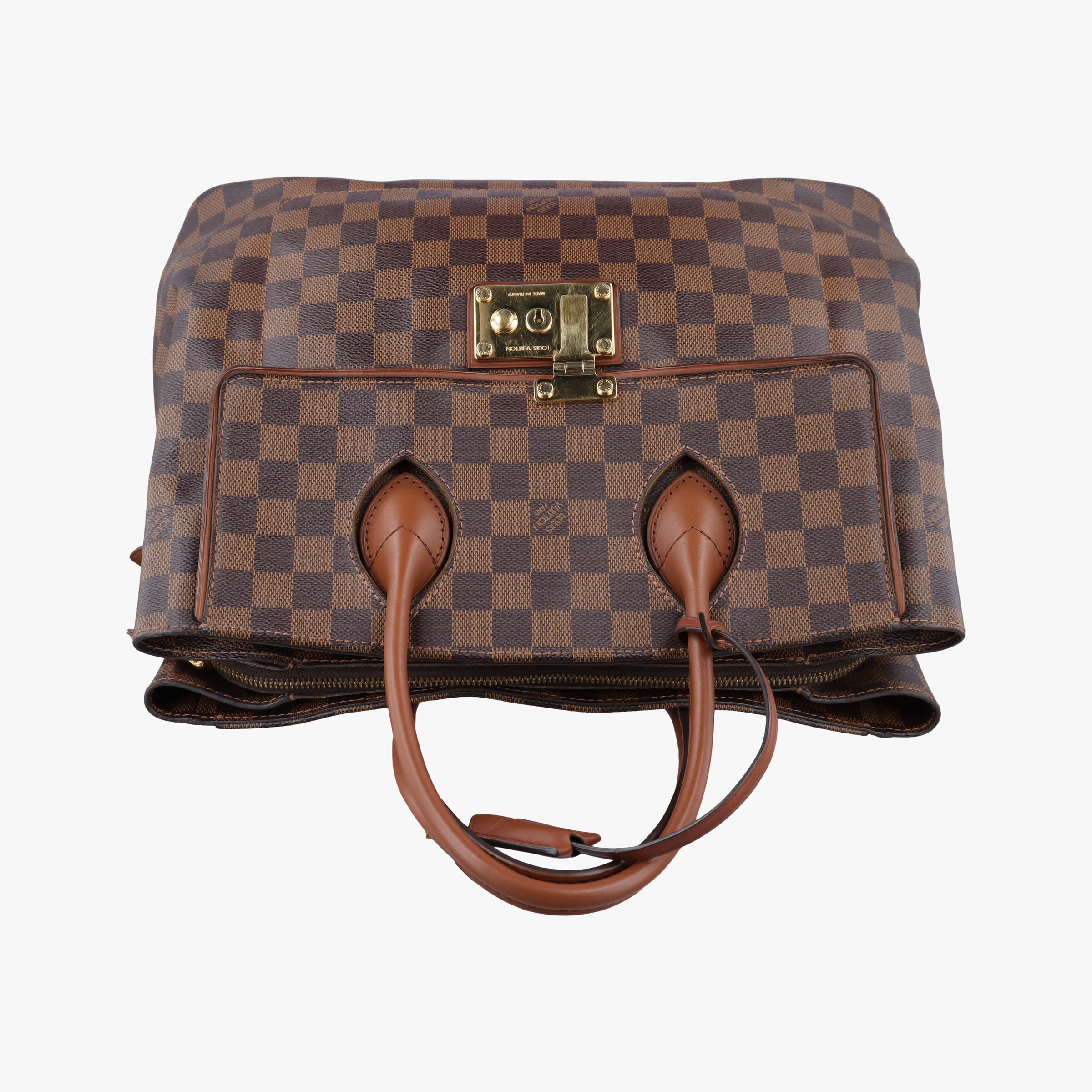 Pre-owned Louis Vuitton Ascot EBENE Damier canvas N41273 handbag | stylenewstar