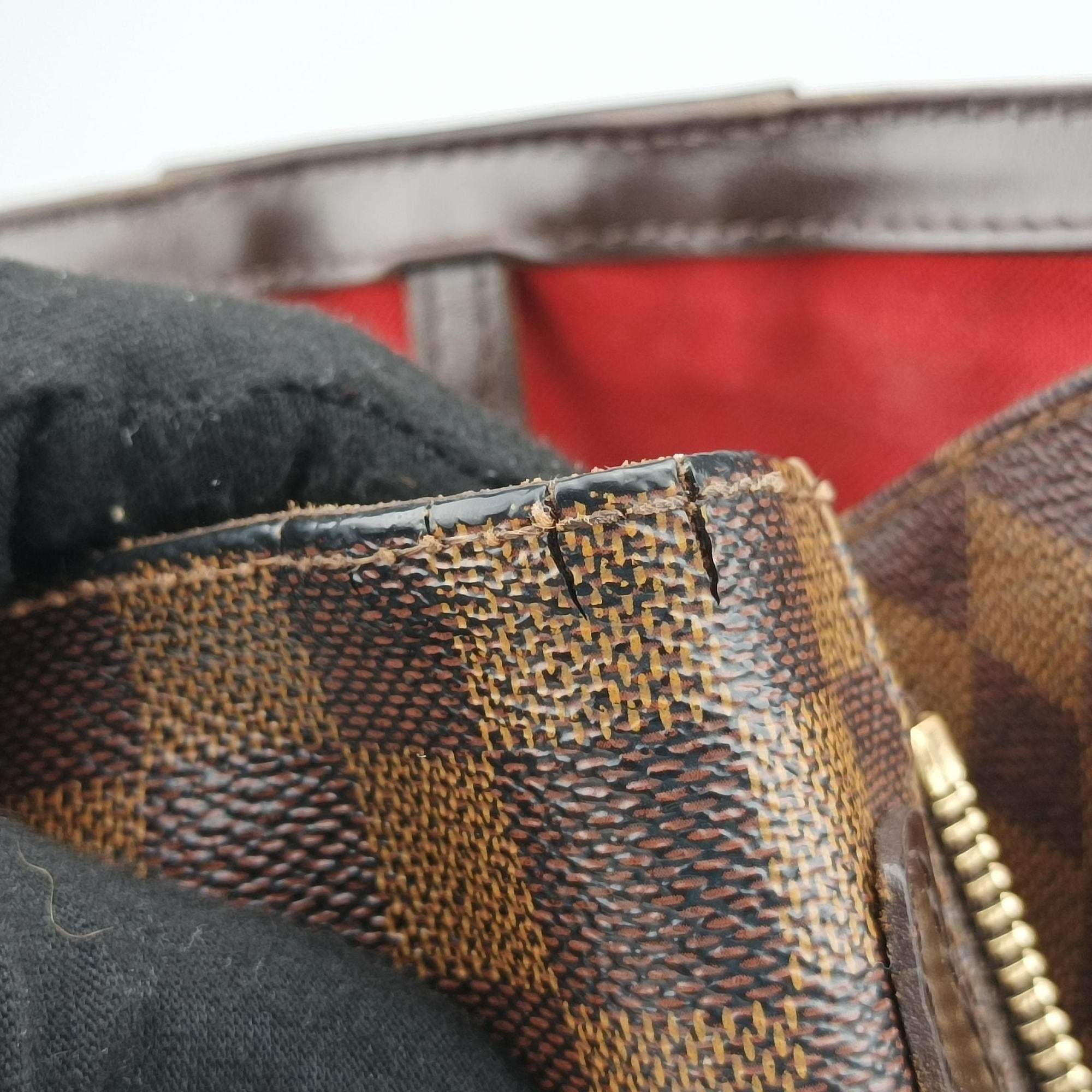Pre-owned Louis Vuitton Cabas Rivington EBENE Damier Canvas N41108 shoulderbag | stylenewstar