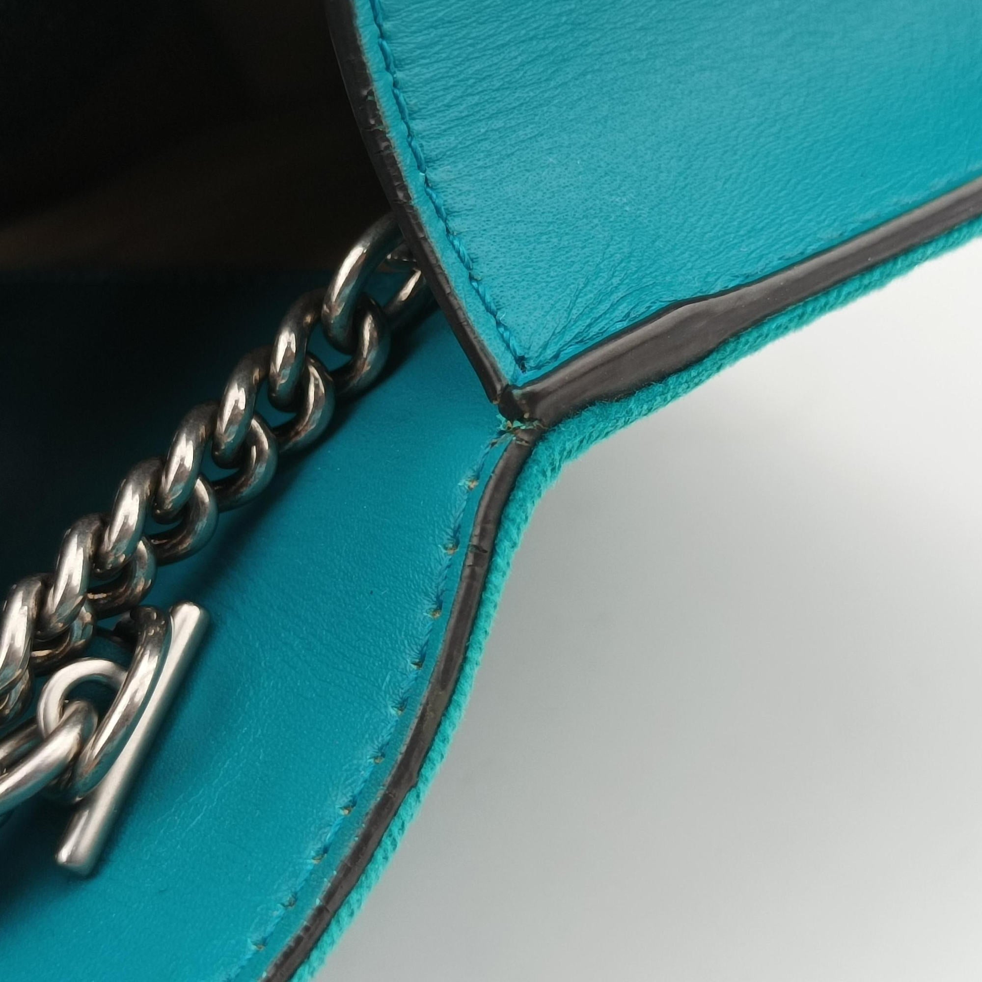Pre-owned Gucci Dionysus Blue velour 476432 shoulderbag | stylenewstar