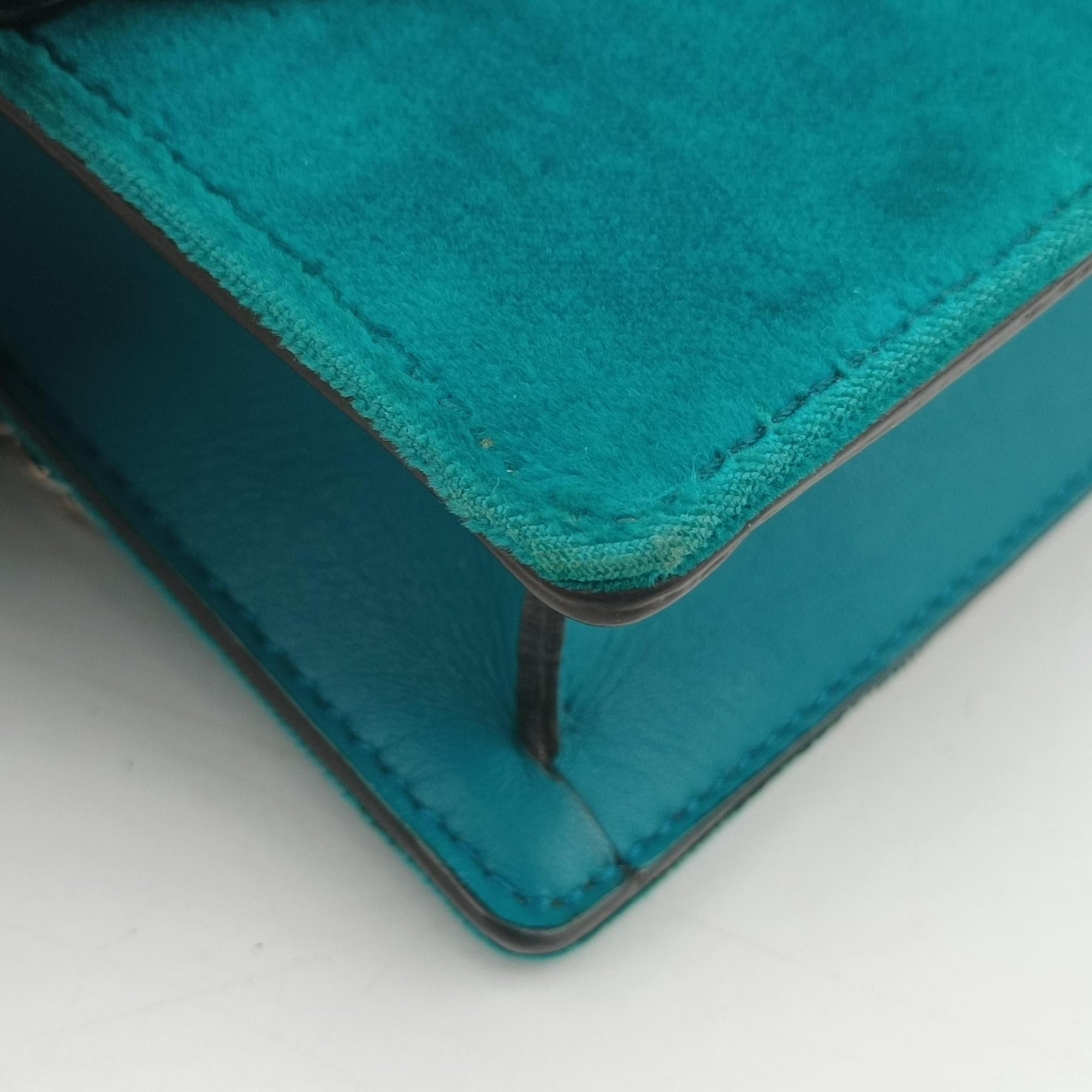Pre-owned Gucci Dionysus Blue velour 476432 shoulderbag | stylenewstar