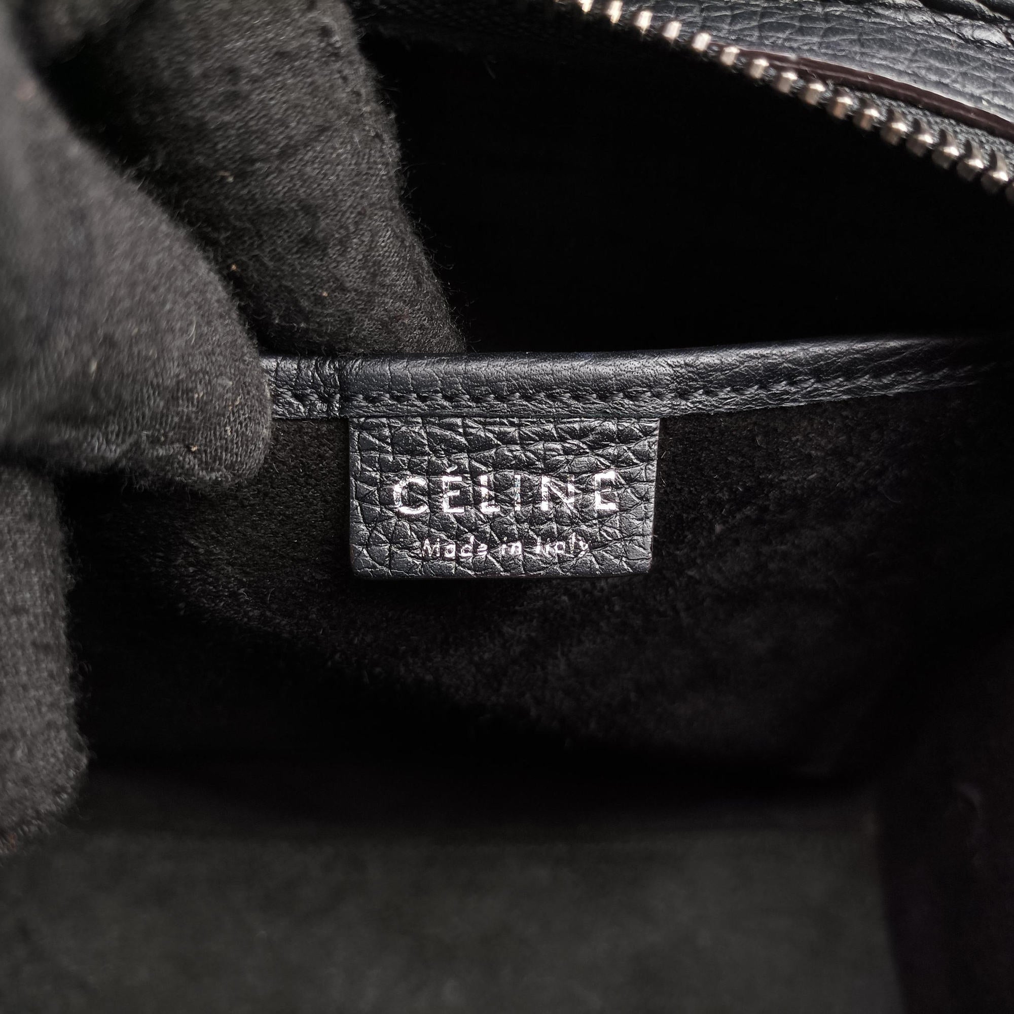 Vintage Celine Luggage nano Shopper Black Leather  shoulderbag | stylenewstar