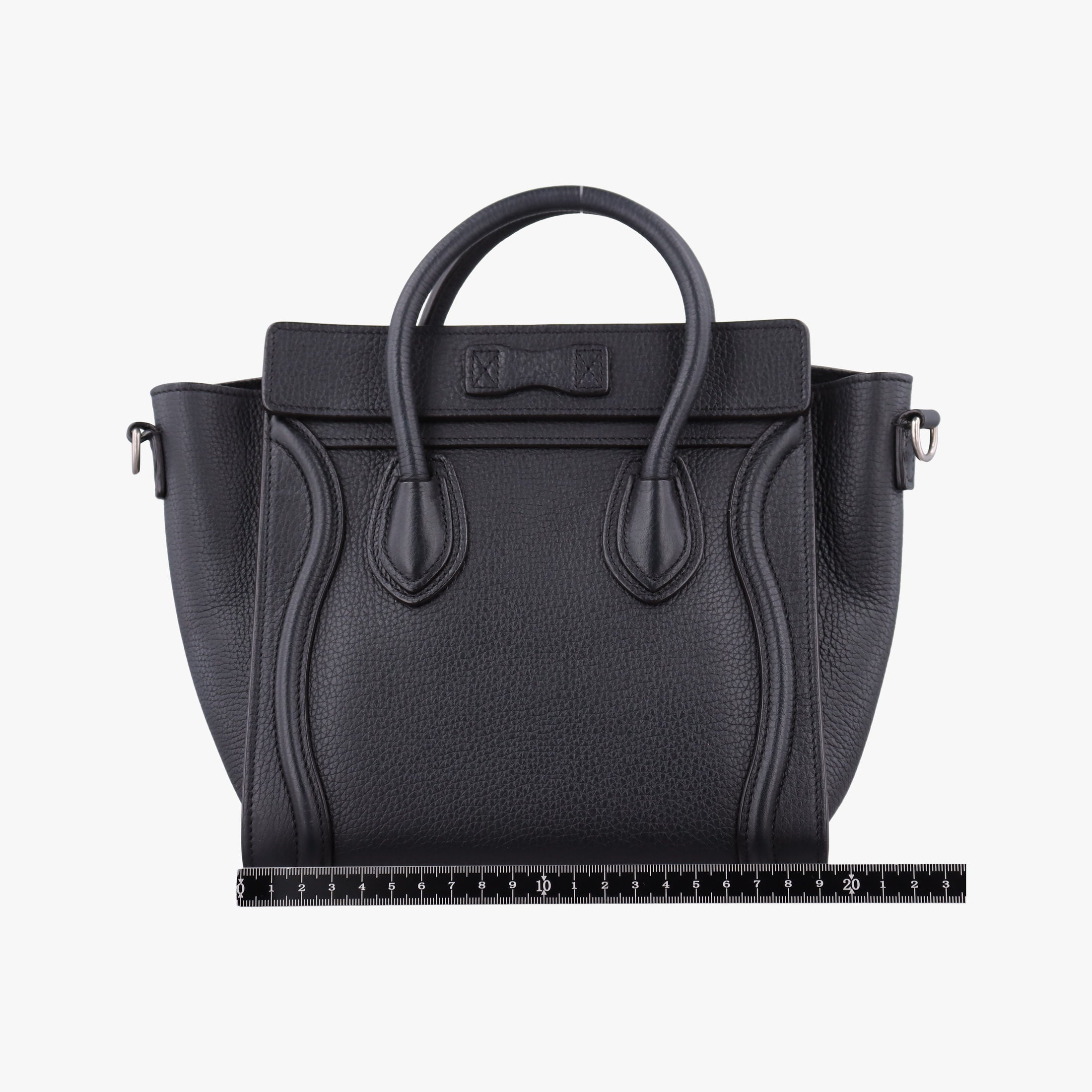 Vintage Celine Luggage nano Shopper Black Leather  shoulderbag | stylenewstar