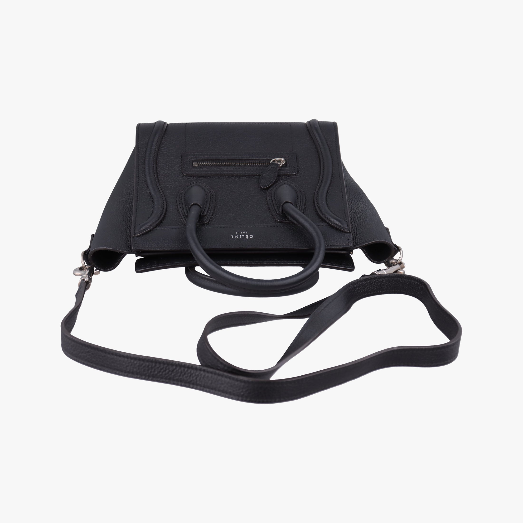 Vintage Celine Luggage nano Shopper Black Leather  shoulderbag | stylenewstar