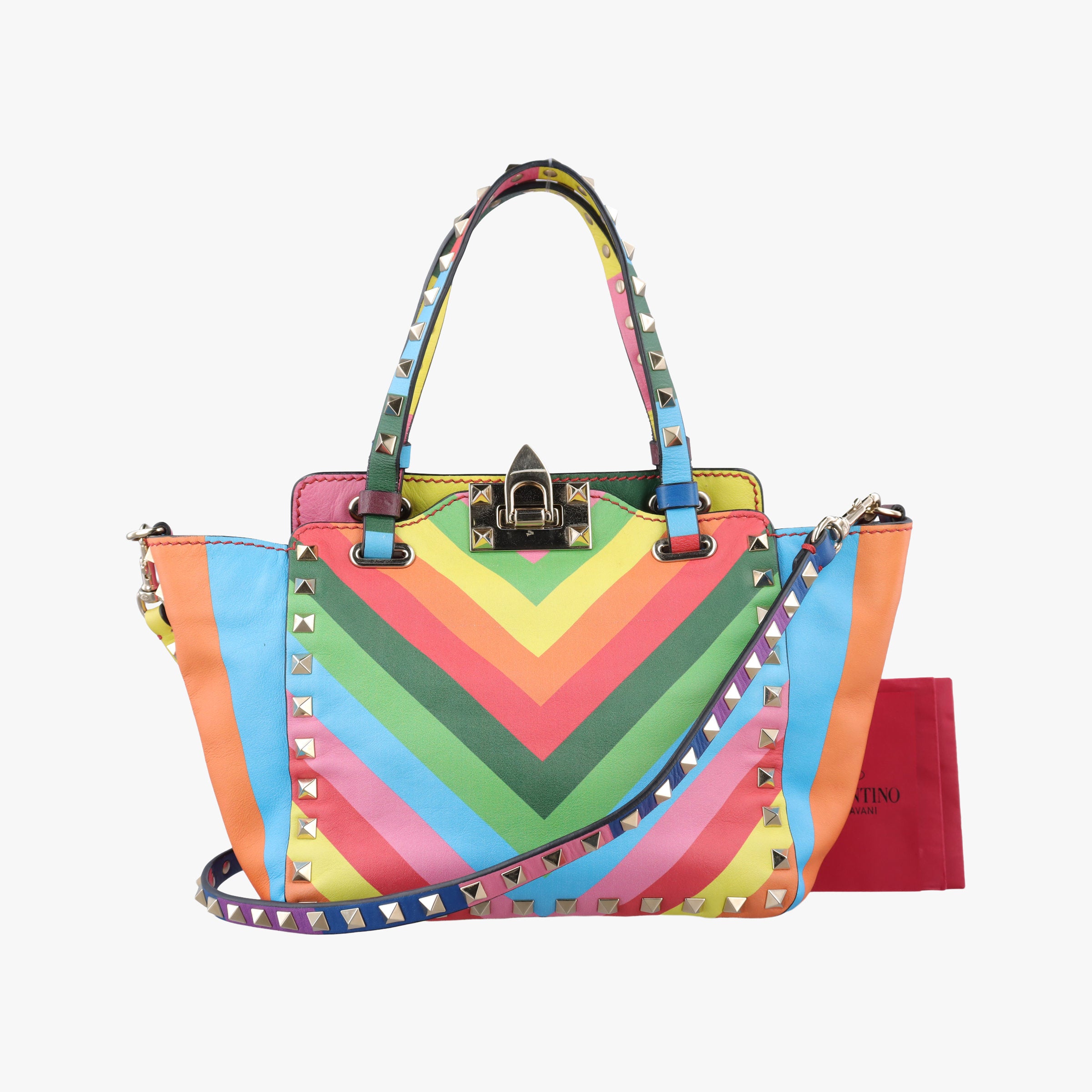 Pre-owned Valentino Rockstud Multicolour Leather  shoulderbag | stylenewstar