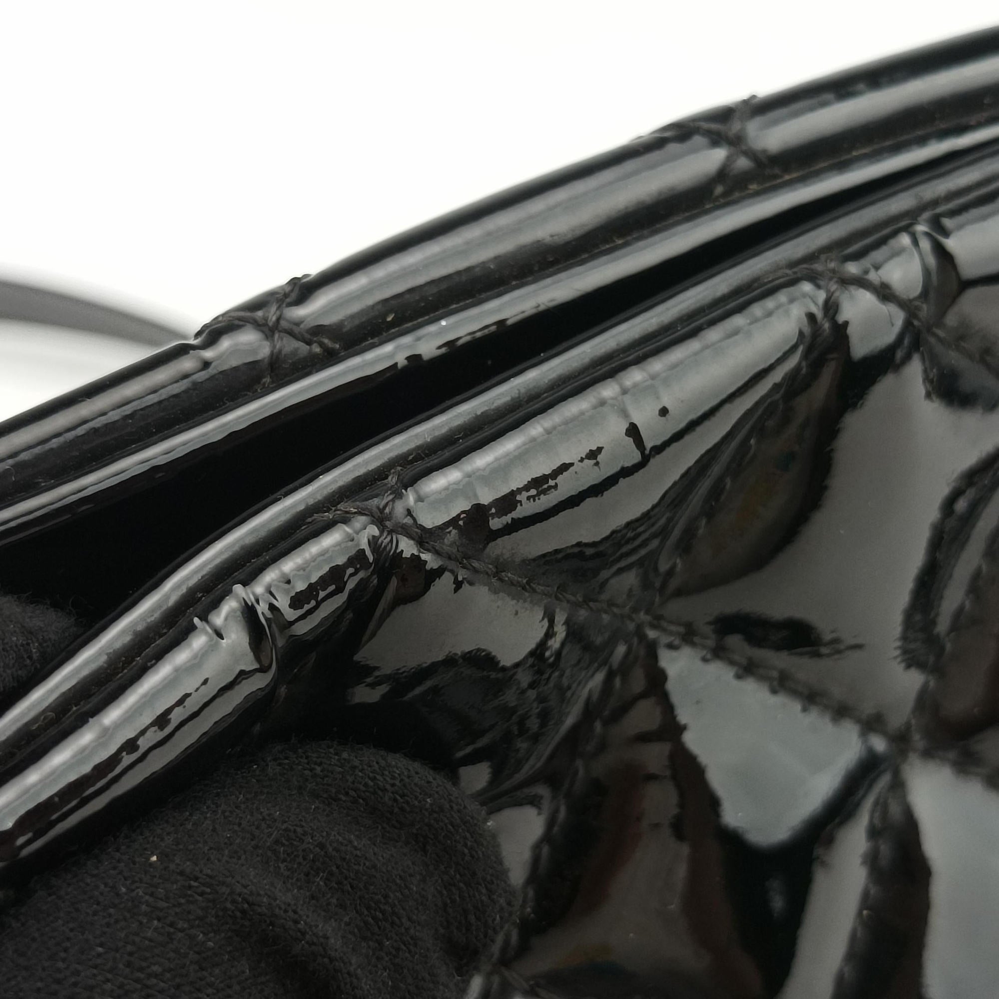 Secondhand Chanel Mademoiselle Bowling Black Patent leather A50557 shoulderbag | stylenewstar