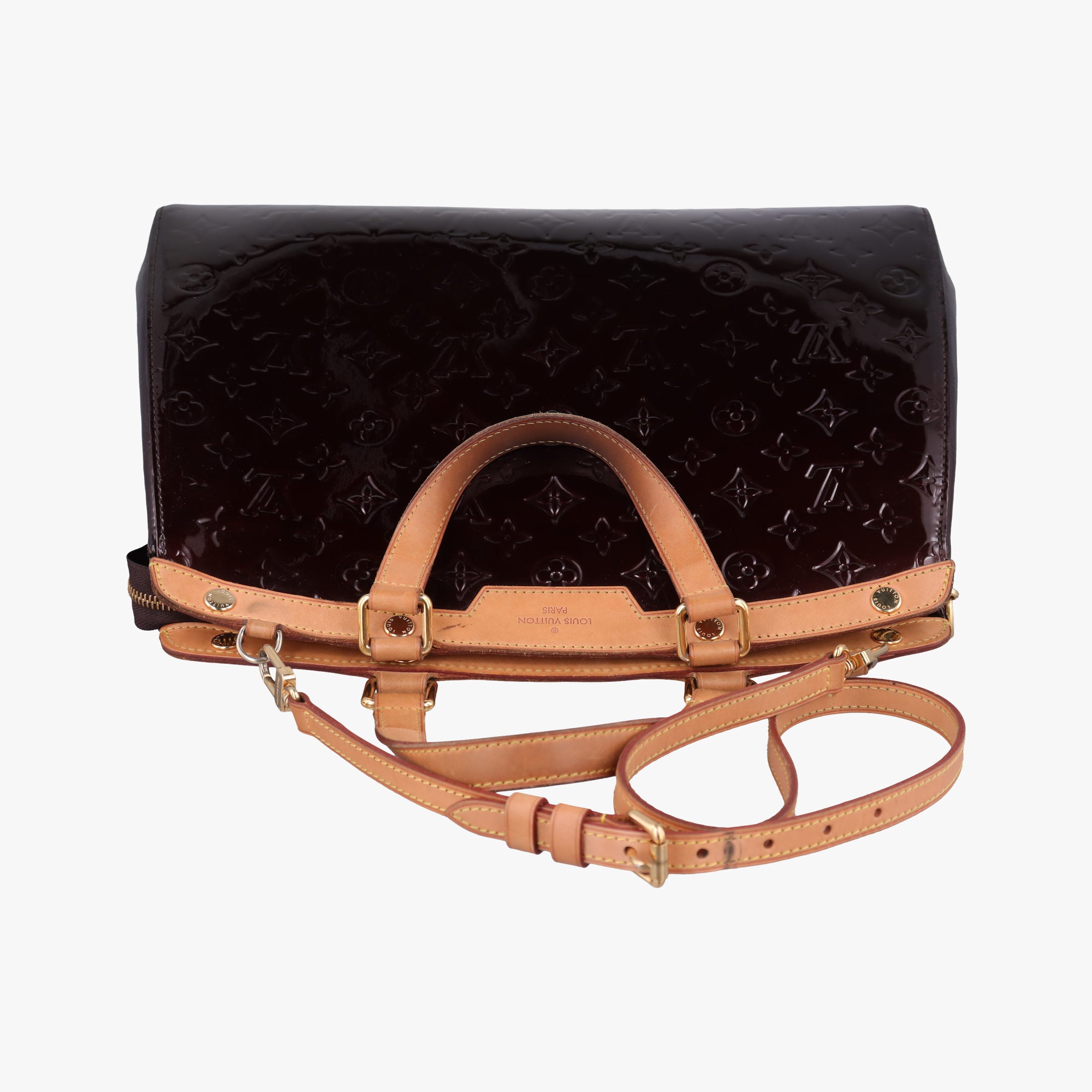 Pre-owned Louis Vuitton Brea MM ROUGE FAUVISTE Vernis M91690 shoulderbag | stylenewstar