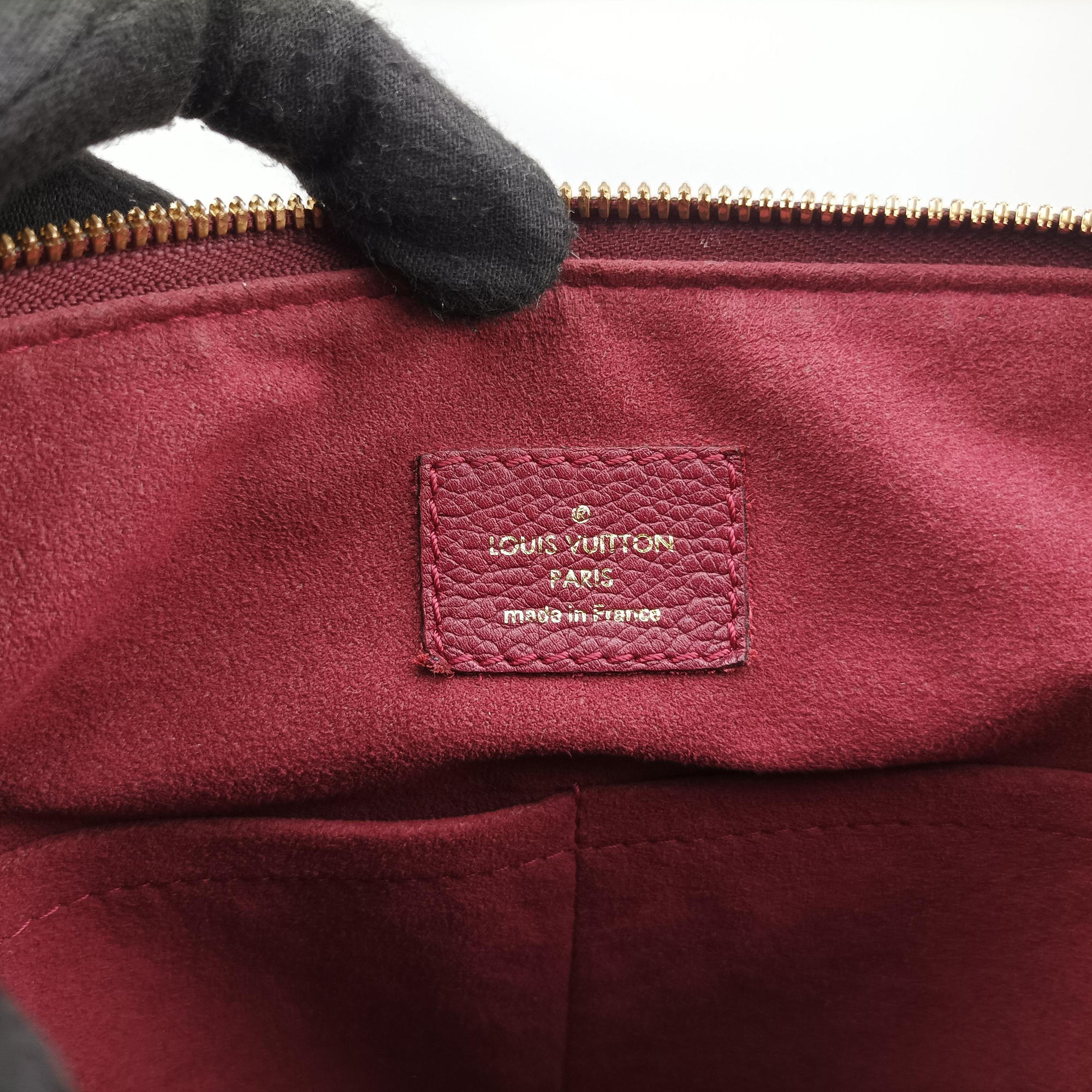 Pre-owned Louis Vuitton PALLAS Brown×RAISIN Monogram Canvas×calf leather M42810 shoulderbag | stylenewstar