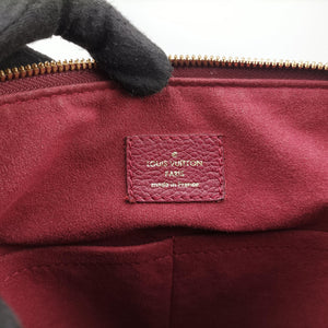 Pre-owned Louis Vuitton PALLAS Brown×RAISIN Monogram Canvas×calf leather M42810 shoulderbag | stylenewstar