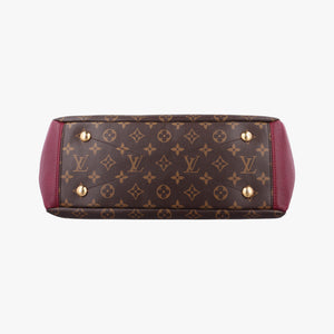 Pre-owned Louis Vuitton PALLAS Brown×RAISIN Monogram Canvas×calf leather M42810 shoulderbag | stylenewstar