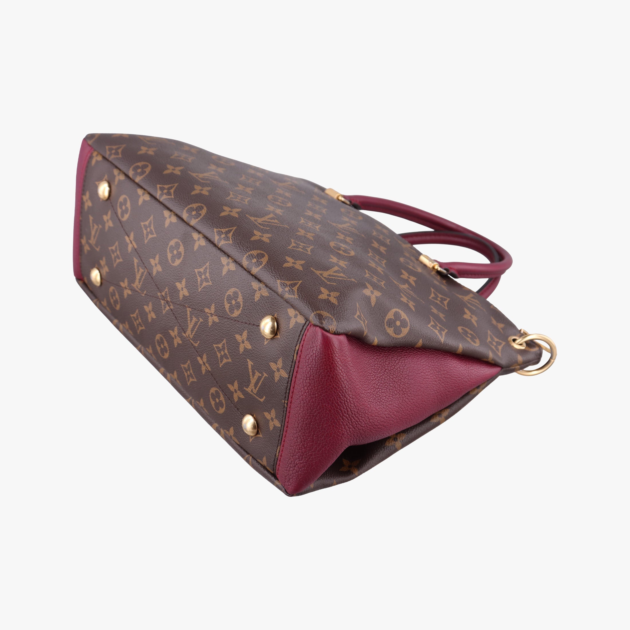 Pre-owned Louis Vuitton PALLAS Brown×RAISIN Monogram Canvas×calf leather M42810 shoulderbag | stylenewstar