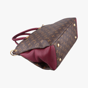 Pre-owned Louis Vuitton PALLAS Brown×RAISIN Monogram Canvas×calf leather M42810 shoulderbag | stylenewstar
