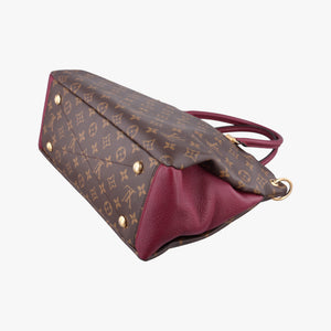 Pre-owned Louis Vuitton PALLAS Brown×RAISIN Monogram Canvas×calf leather M42810 shoulderbag | stylenewstar