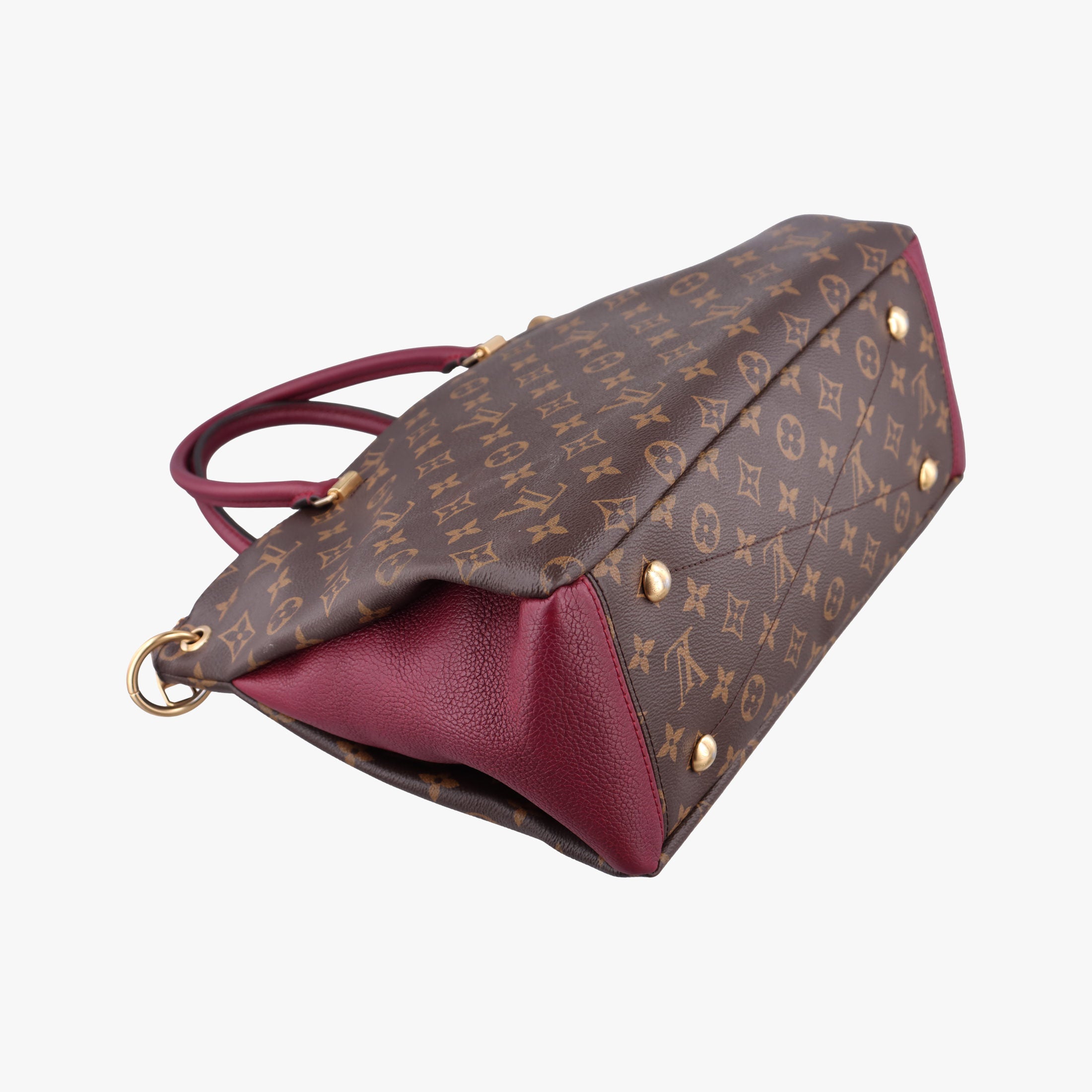 Pre-owned Louis Vuitton PALLAS Brown×RAISIN Monogram Canvas×calf leather M42810 shoulderbag | stylenewstar