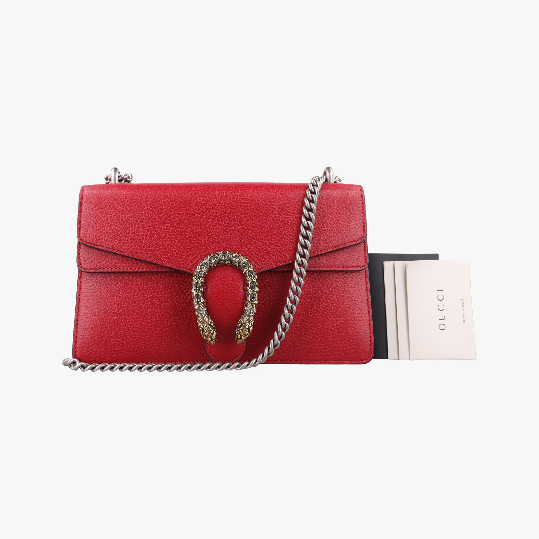 Pre-owned Gucci Dionysus Red Leather 400249 shoulderbag | stylenewstar