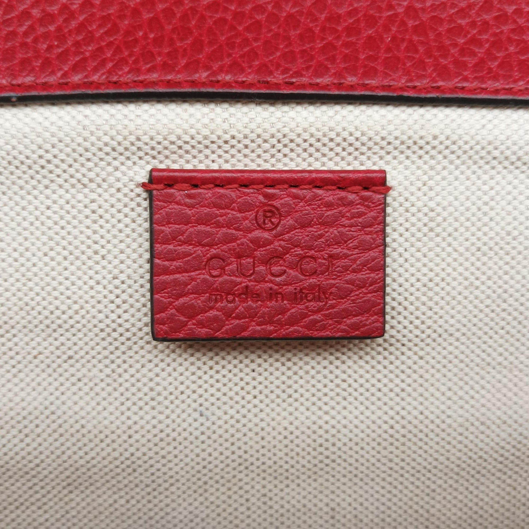 Pre-owned Gucci Dionysus Red Leather 400249 shoulderbag | stylenewstar
