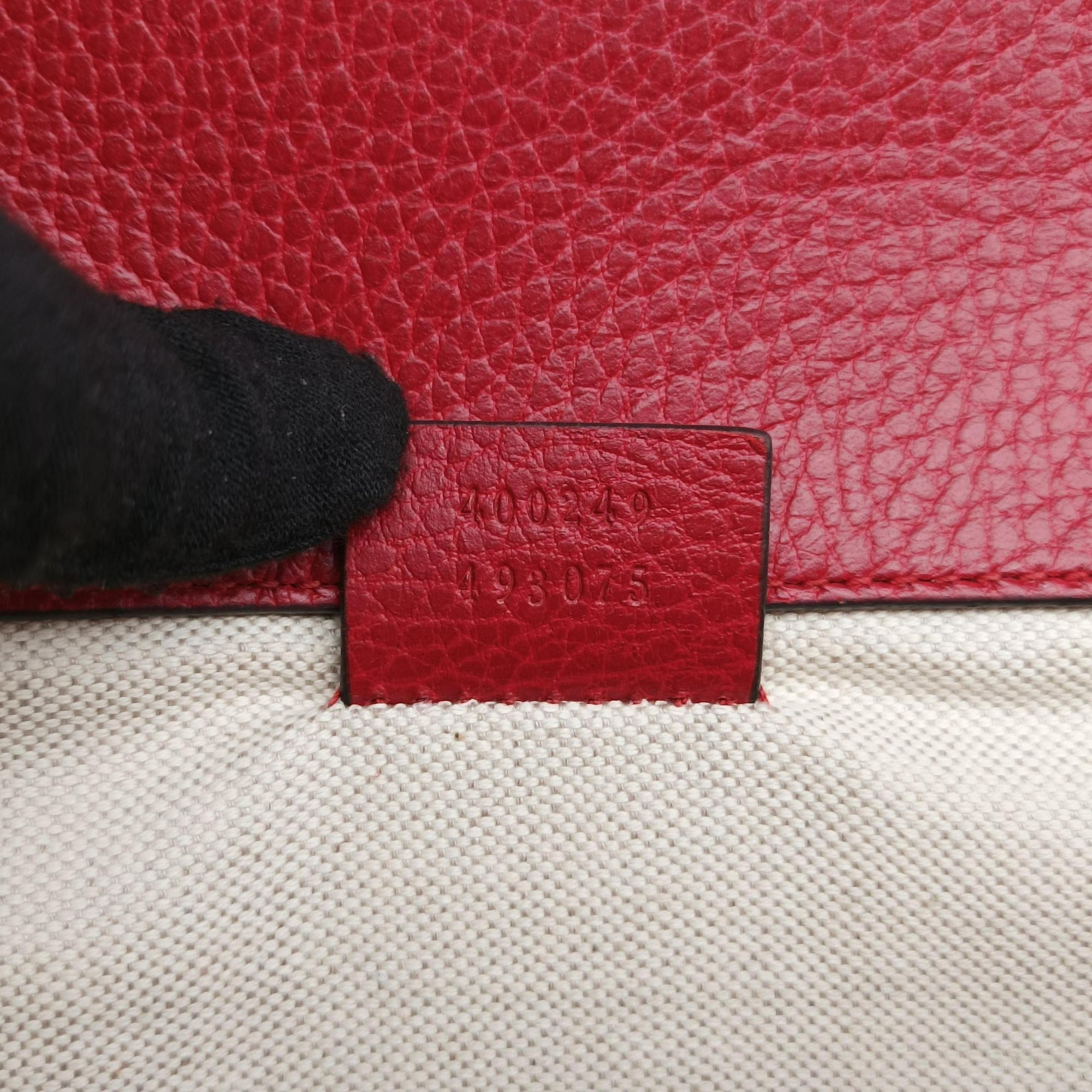 Pre-owned Gucci Dionysus Red Leather 400249 shoulderbag | stylenewstar