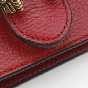 Pre-owned Gucci Dionysus Red Leather 400249 shoulderbag | stylenewstar